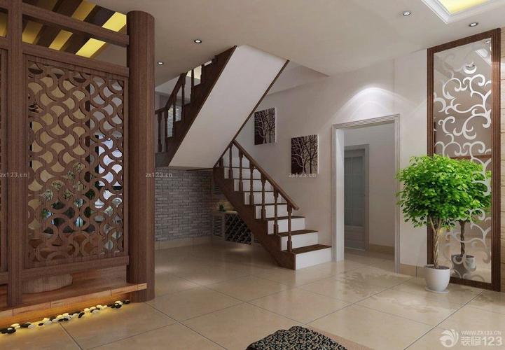 图片2020跃层式住宅室内阁楼楼梯效果图欧式跃层式住宅客厅楼梯装修
